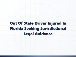 Out-Of-State Driver Injured in Florida Seeks Jurisdiction Guidance